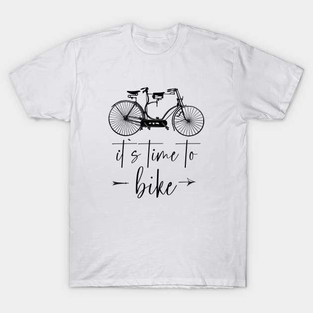 It`s time To Bike, Cycling themed tee T-Shirt by FlyingWhale369